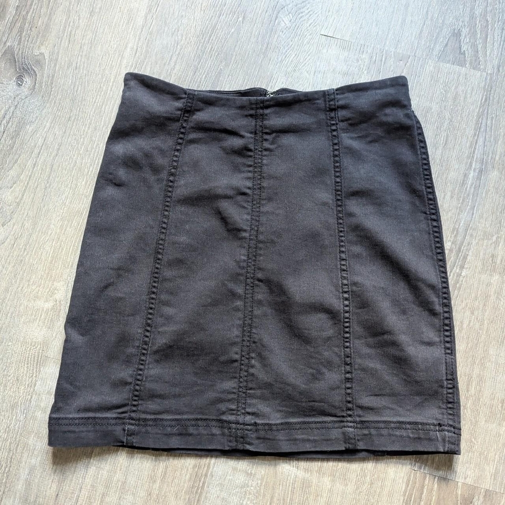 Free People Black Mini Skirt